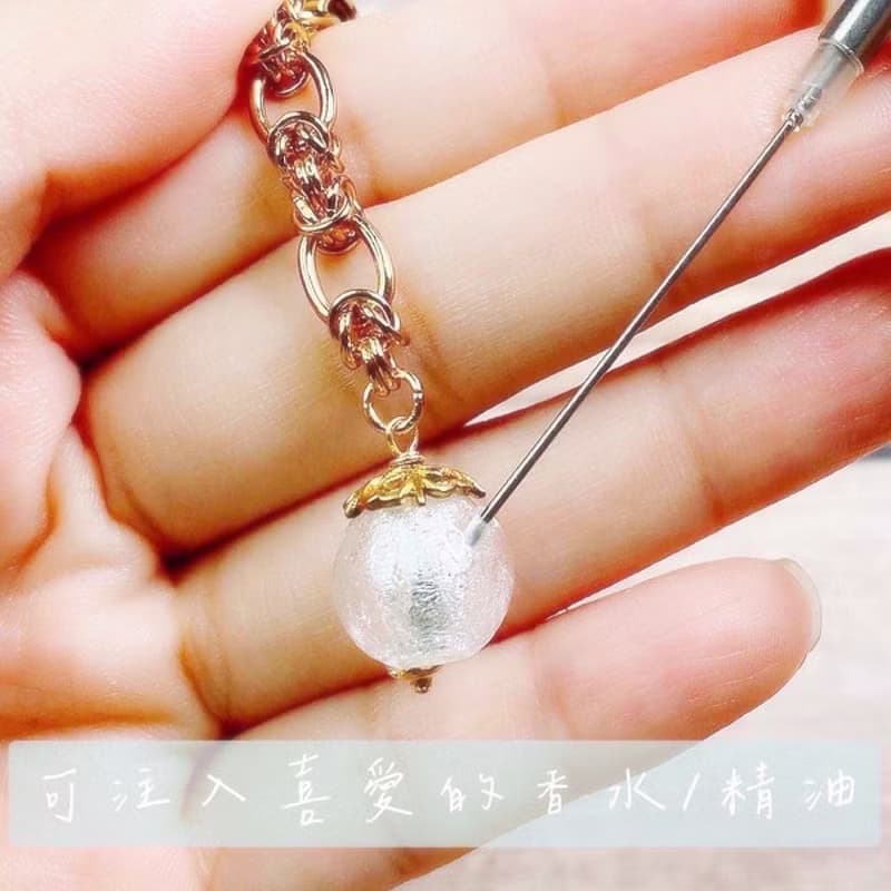 【Cinnamonmon 希娜夢夢 香氛飾品】雲光書籤-白貝母精油項鍊
