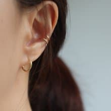 14K 12mm圓耳扣耳環 (內徑10mm) (單個)