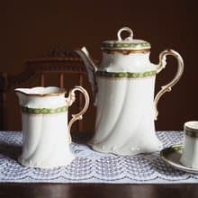 19世紀法國古董 LIMOGES 茶壺和奶壺 套裝
