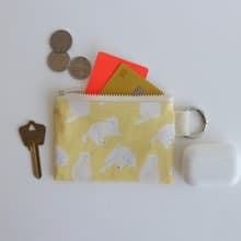 big big cat coin card pouch - one day (yellow)