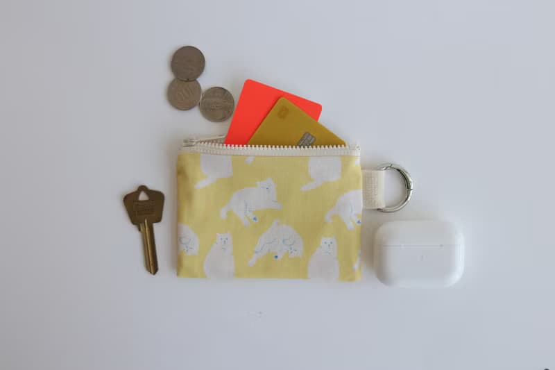 big big cat coin card pouch - one day (yellow)