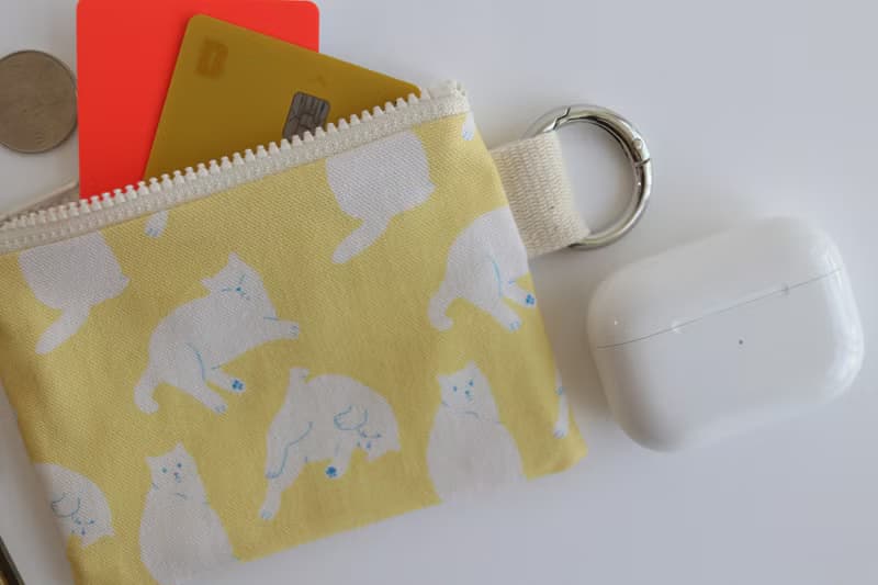 big big cat coin card pouch - one day (yellow)