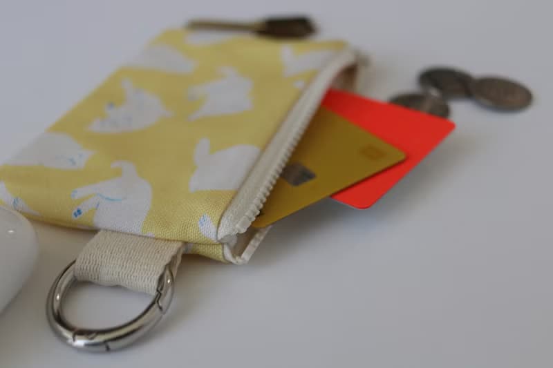 big big cat coin card pouch - one day (yellow)