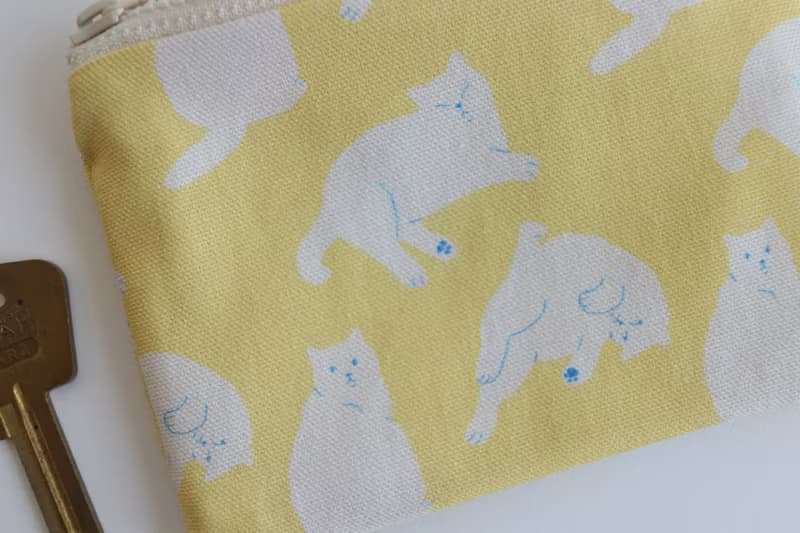 big big cat coin card pouch - one day (yellow)