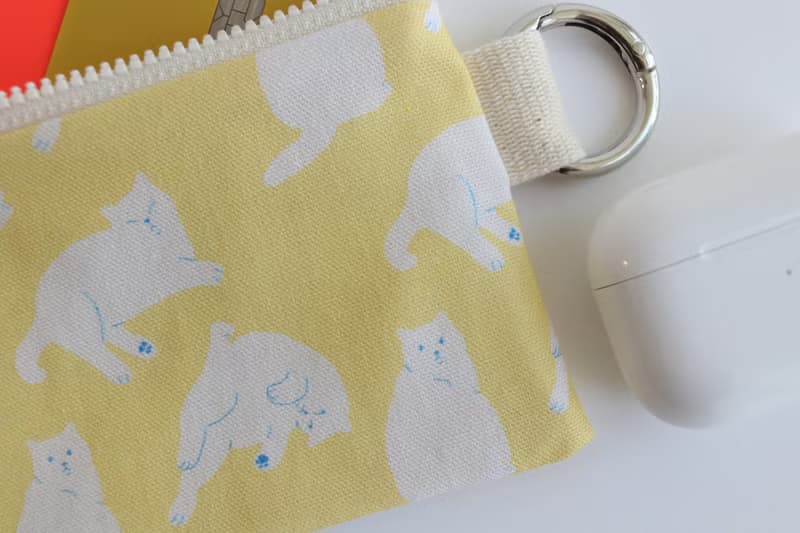 big big cat coin card pouch - one day (yellow)