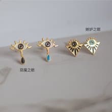 惡魔之眼 嫉妒之眼 神秘預言  耳環 夾式耳環  生日禮物