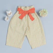 腰帶長褲-訂製 線條1vs棉麻29