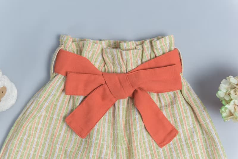 腰帶長褲-訂製 線條1vs棉麻29