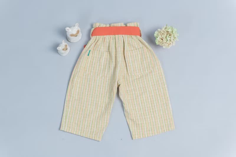 腰帶長褲-訂製 線條1vs棉麻29