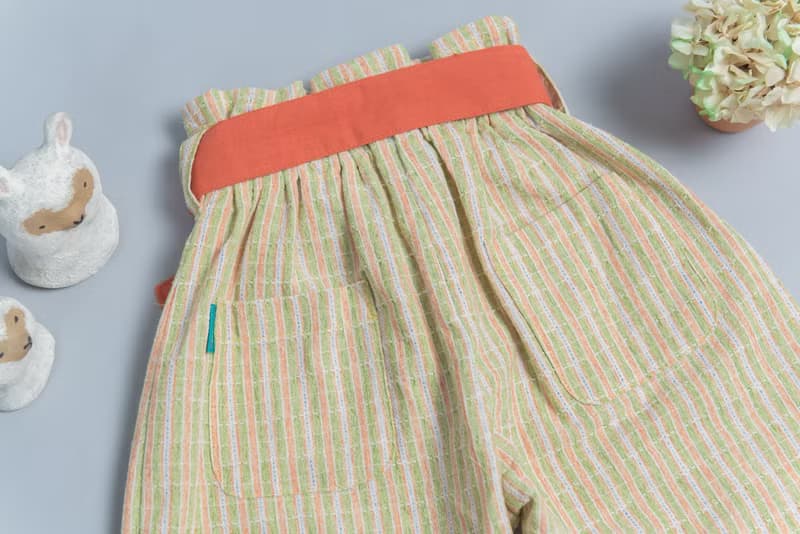 腰帶長褲-訂製 線條1vs棉麻29