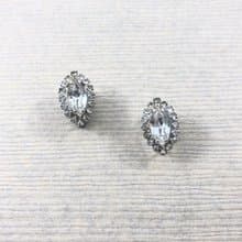 Vintage Navette Eye Crystal Earrings