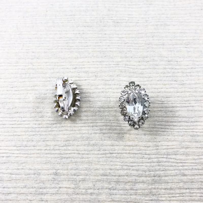 Vintage Navette Eye Crystal Earrings
