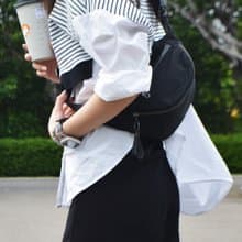 胸前包/胸包/側背包/騎行包/腰包/ 搭配義大利協會植鞣革