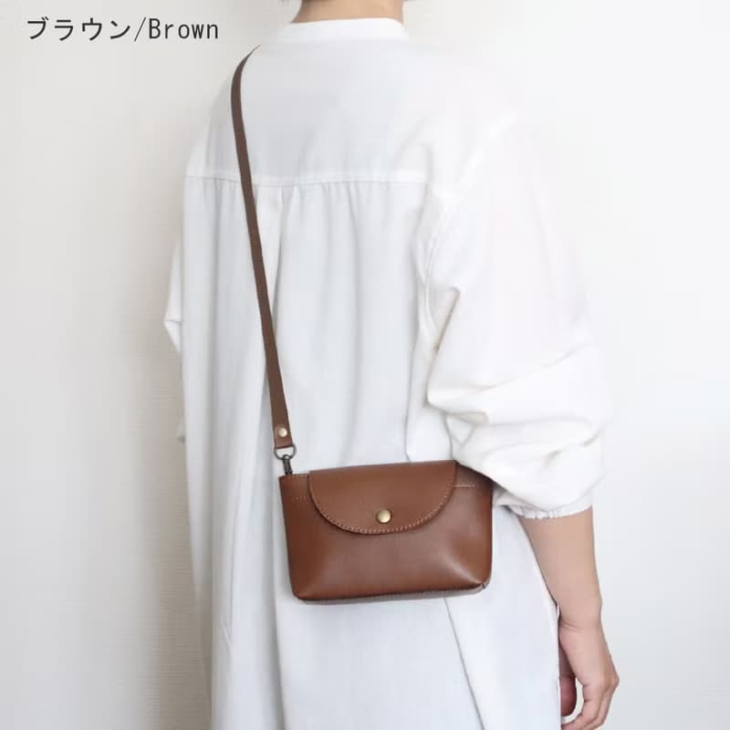 お得なセット　ミニポシェットと小さい薄型長財布　ミニマリストさんにピッタリ　超軽量で水や傷に強い丈夫な上質人工皮革製
