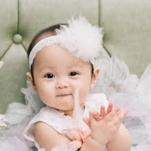 新生寶寶專屬 手工花朵澎澎設計頭飾| 手縫無黏膠 可愛頭飾配件