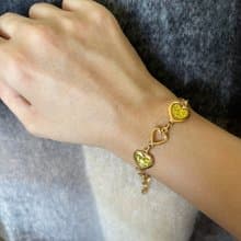 -復古Vintage 金色愛心手鍊  AVON Multi Heart bracelet BR110