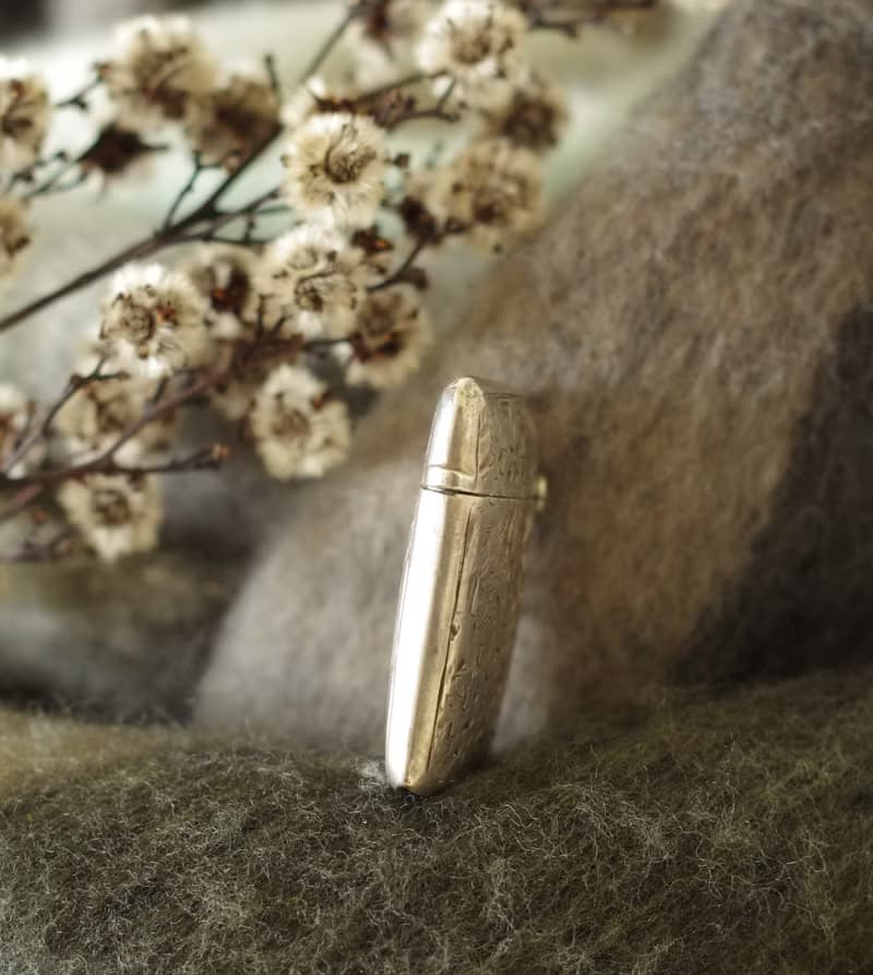 -古董英國購入之百年純銀雕花火柴盒 925 Sterling W750