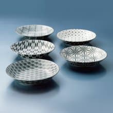 日本美濃燒 - 小紋深盤組(5件式) - 禮盒組