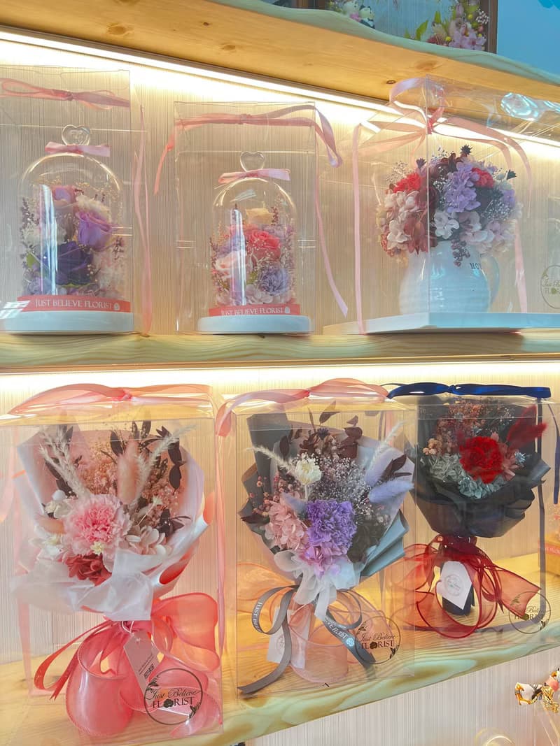 母親節花束 永生花康乃馨花束 紅色/紫色/粉紅色
