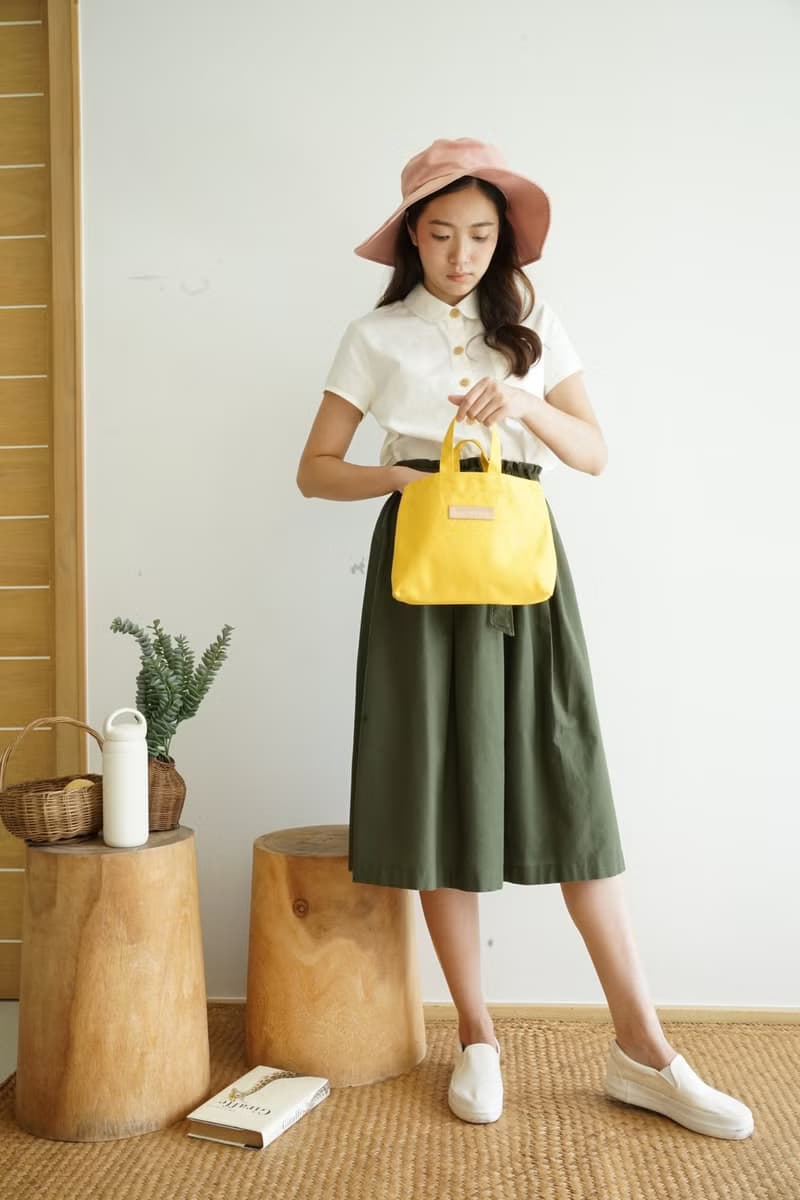 PETITE - canvas crossbody (yellow)