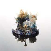 【畢業禮物】漸層藍色九尾狐狸小王子玫瑰圓盤手機支架-開運藍