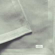 Christian Dior Vintage Handkerchief Gray Pocket Square 19.5 x 19 inches