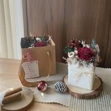 【聖誕擴香盆花】聖誕節 交換禮物 聖誕禮物 聖誕花圈 乾燥盆花