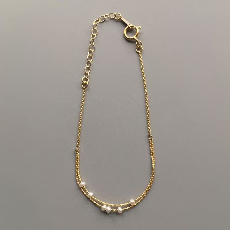 18KGP Keshi Pearl Bracelet