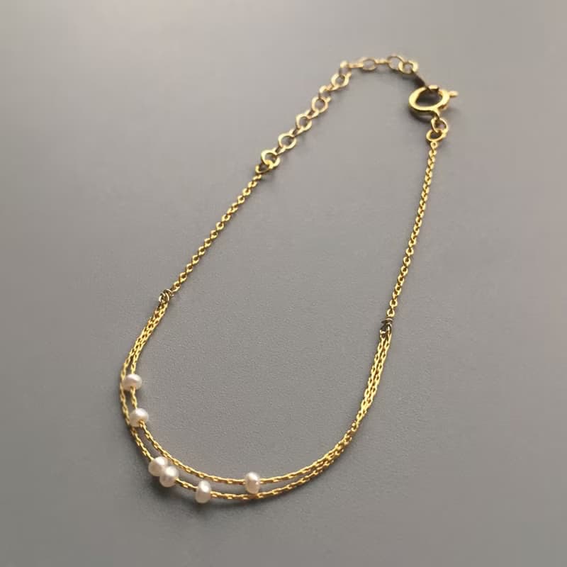 18KGP Keshi Pearl Bracelet