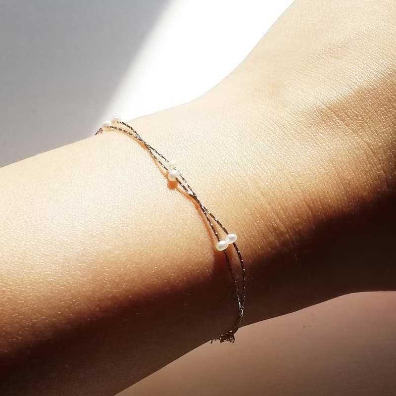 18KGP Keshi Pearl Bracelet