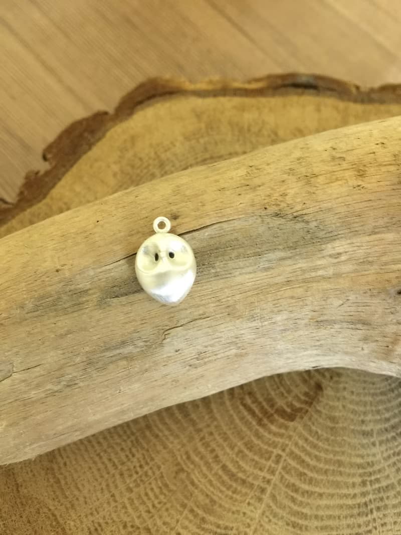 純銀**半立體~小蘋果貓頭鷹來囉+16~18吋銀鍊** novtzu純手作