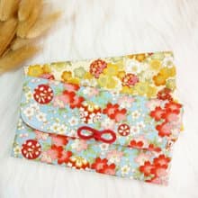 免費繡名字。彩球櫻花-2款可選。布紅包袋 / 口罩收納袋