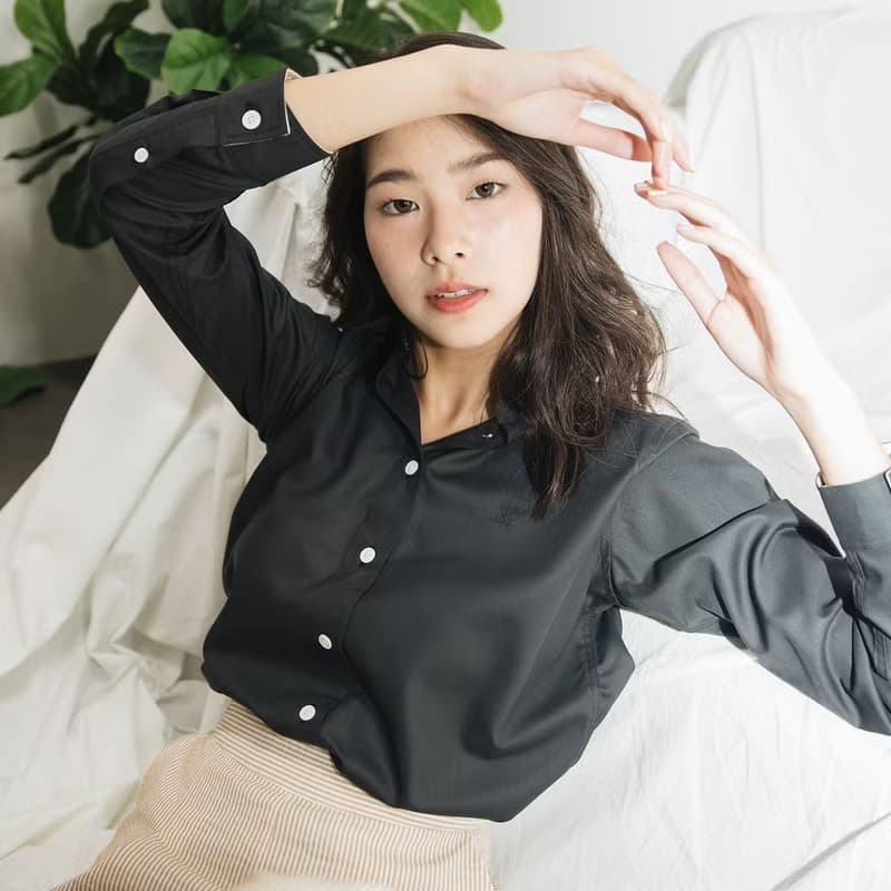 (SIZE S) PREMIUM // black // women long sleeves
