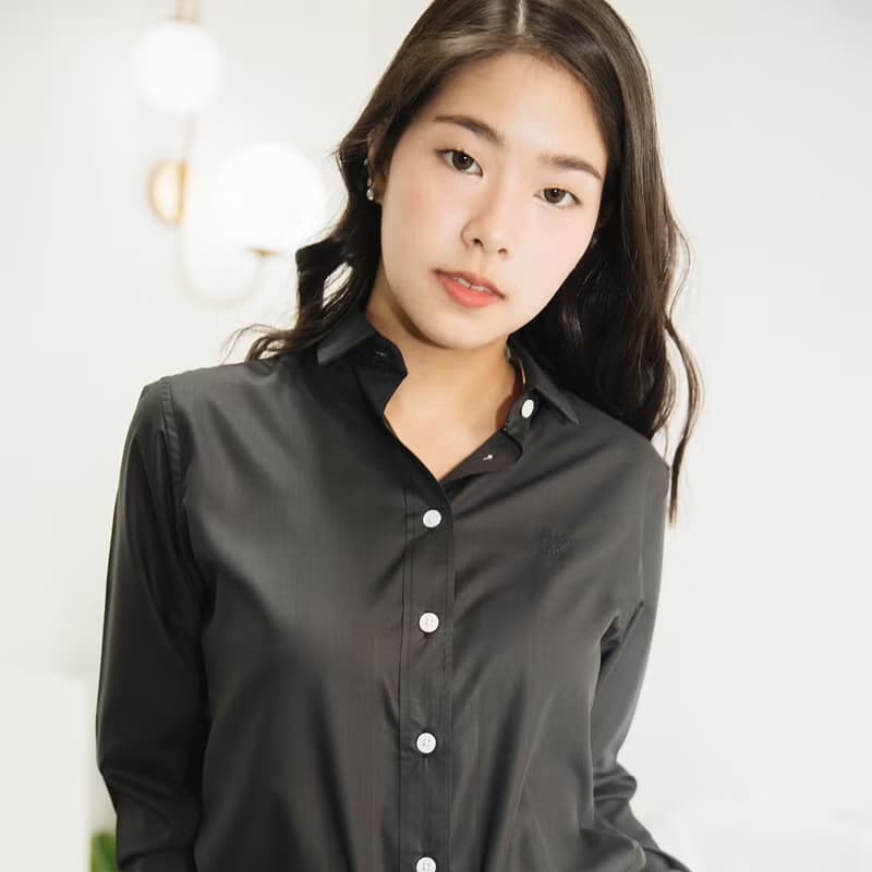 (SIZE S) PREMIUM // black // women long sleeves