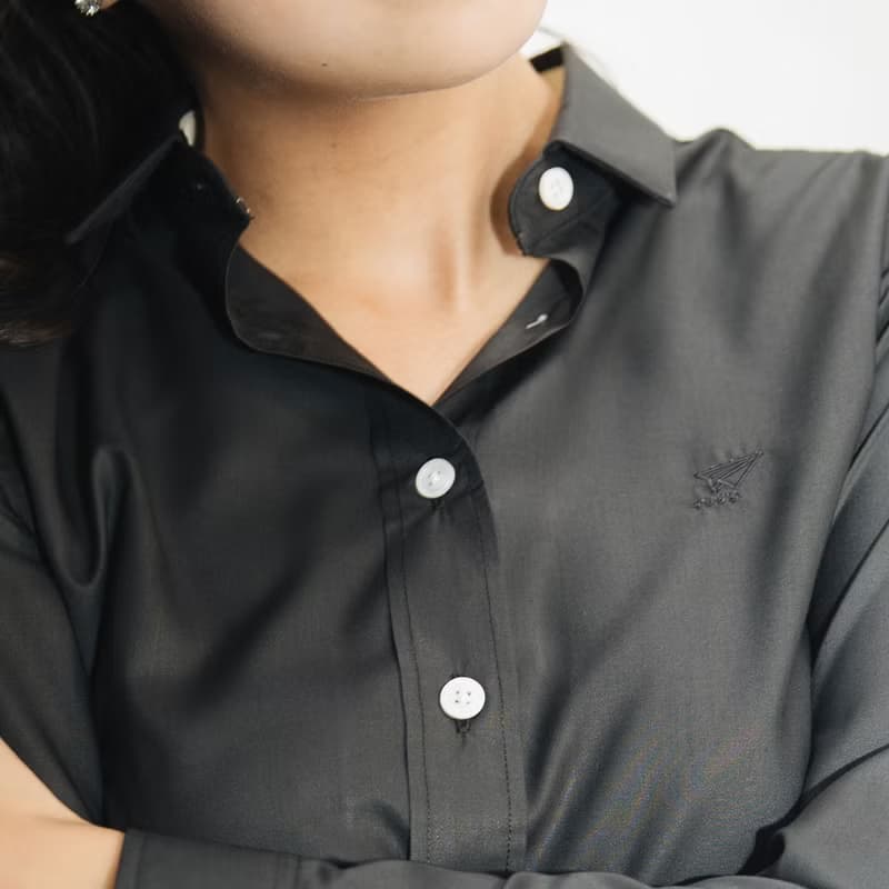 (SIZE S) PREMIUM // black // women long sleeves