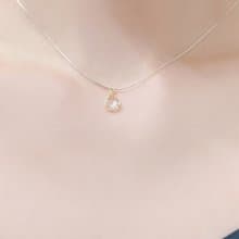 | 誕生石系列 | 4月 鑽石 925銀/14K包金項鍊 雙面戴 情人節禮物