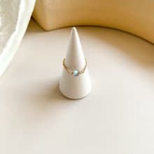 迷幻灰月光。拉長石 療癒之石 招財 14kgf 純銀 可調式鍊戒