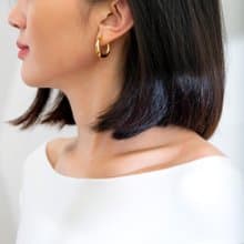 Hoop Earrings 黃銅鍍22K金圈型耳環(小) 22mm 耳針/夾式