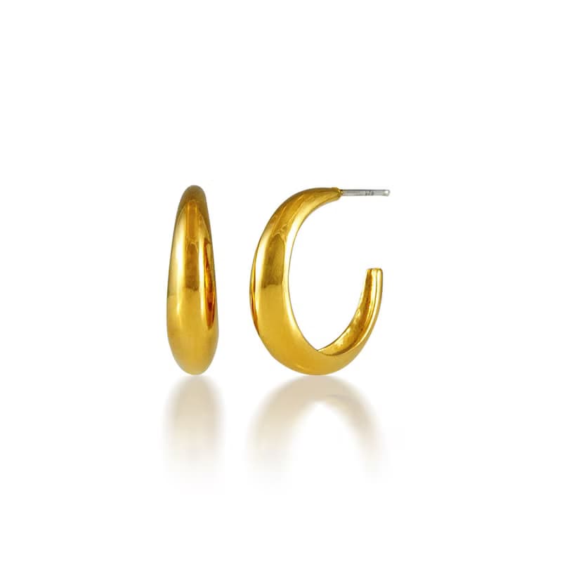 Hoop Earrings 黃銅鍍22K金圈型耳環(小) 22mm 耳針/夾式