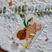 夏日暮野・手工白水晶耳環・生日/畢業/情人節/聖誕交換禮物