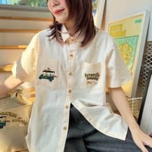 Basic基本款棉短袖襯衫 Tuk Tuk l Eggshell 白蛋 S/M/L