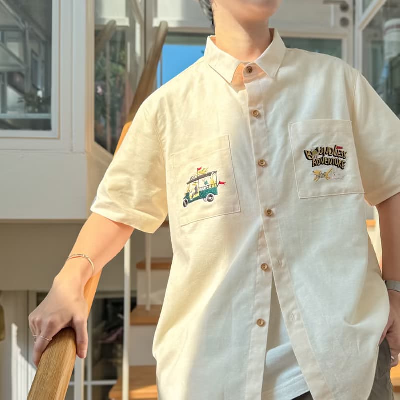 Basic基本款棉短袖襯衫 Tuk Tuk l Eggshell 白蛋 S/M/L