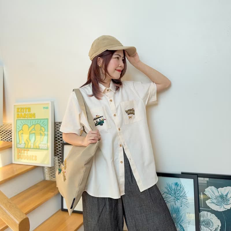 Basic基本款棉短袖襯衫 Tuk Tuk l Eggshell 白蛋 S/M/L