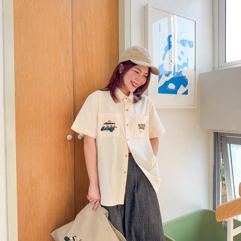 Basic基本款棉短袖襯衫 Tuk Tuk l Eggshell 白蛋 S/M/L