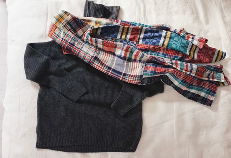 紅色彩格 上海手織布大尺寸秋冬圍巾 彩色織布棉質男女中性披肩