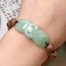冰飄花翡翠蝴蝶結編織手鍊 | 天然緬甸A貨翡翠 | 送禮