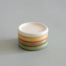Round Glass Holder Okaeri Coaster Sand