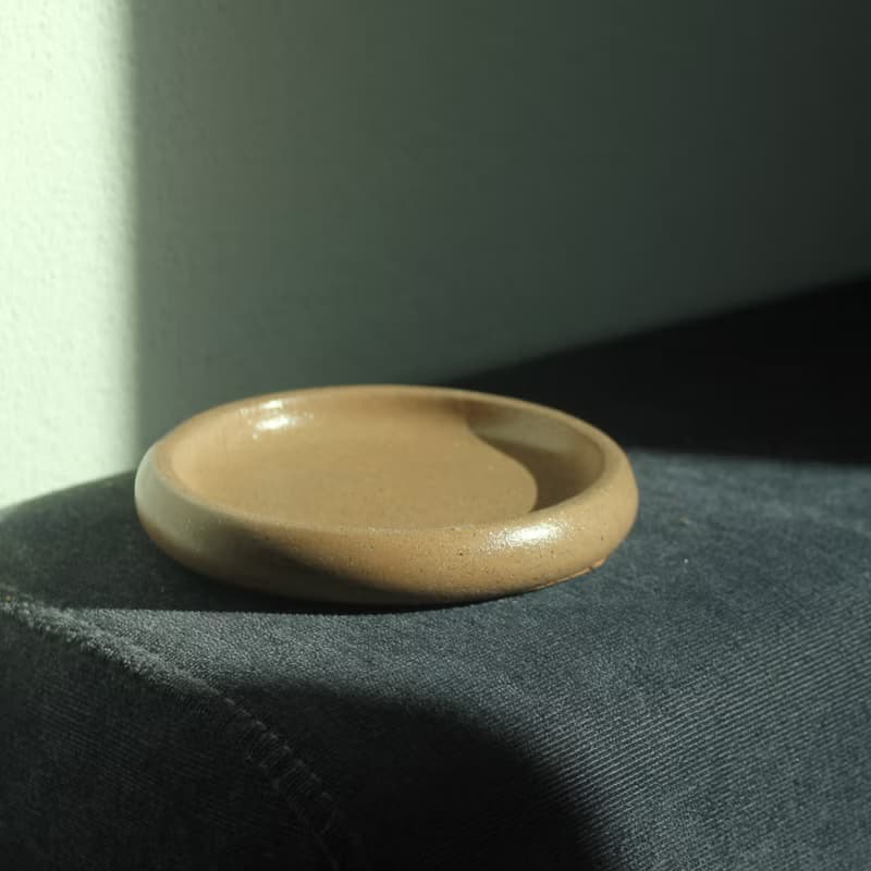 Round Glass Holder Okaeri Coaster Sand