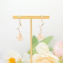 薔薇玫瑰手工樹脂耳環.耳針.耳夾