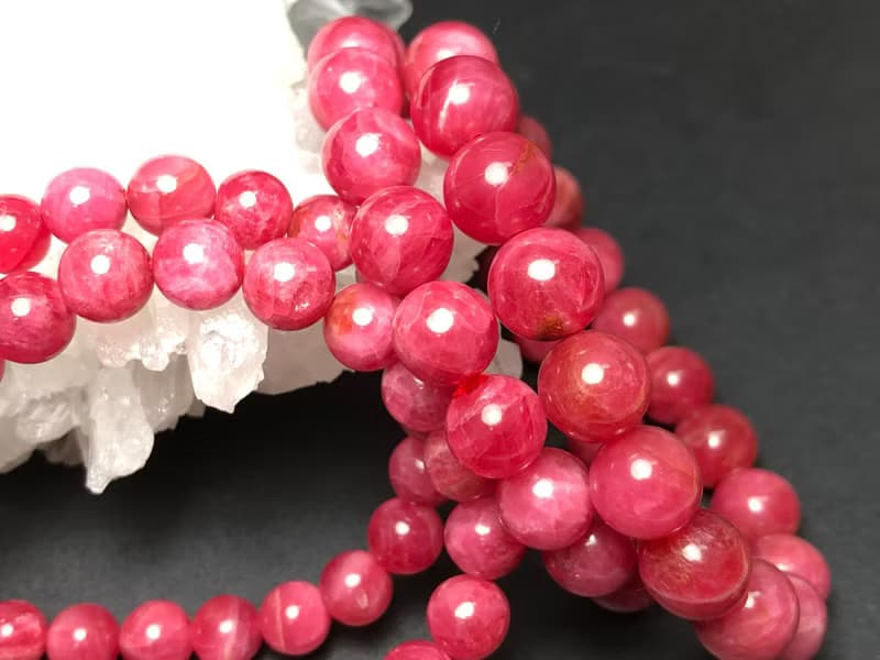 快速出貨高等級天然薔薇輝手鍊 豔麗玫瑰石 巴西冰透薔薇輝